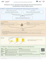 Attempt to rerun, reproduce and replicate Clinical Trials Sentence Classification Studies: lessons learnt